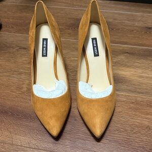 Nine West Tan Suede Pointed Toe Heels